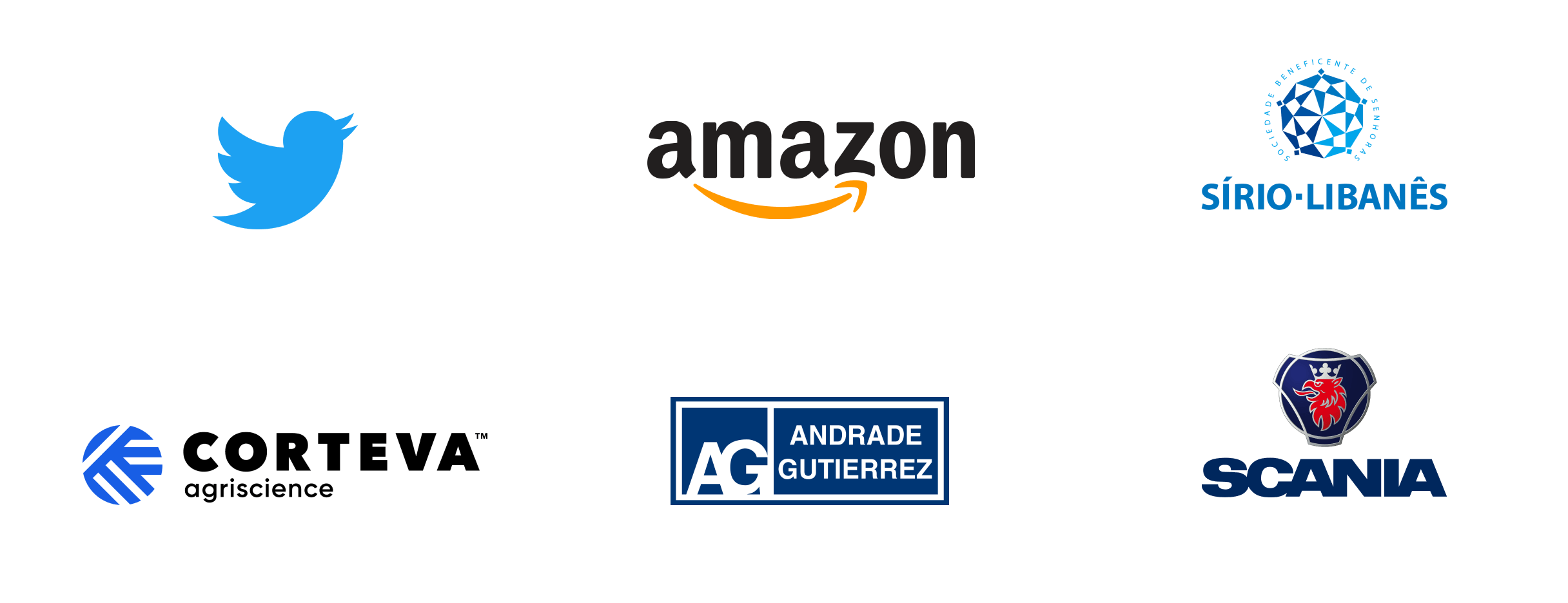 Twitter, Amazon, Sírio Libanês, Corteva, Andrade Gutierrez e Scania