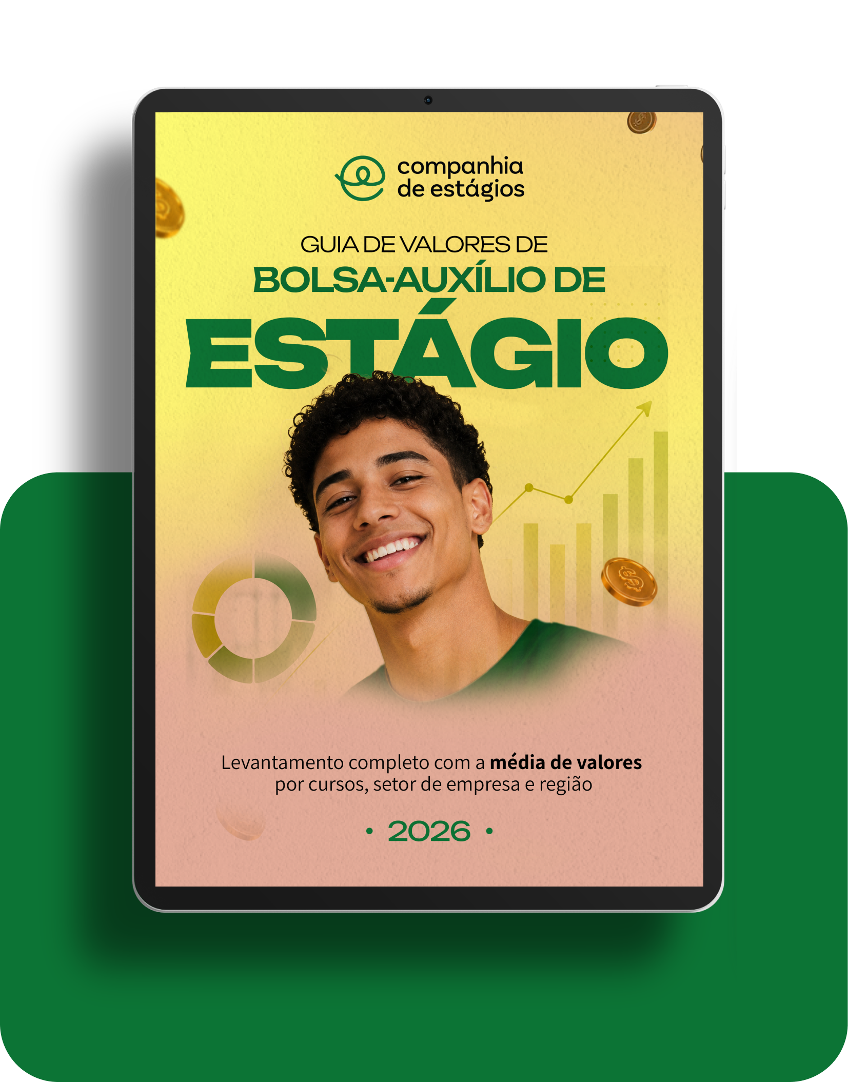 Capa do e-book aberto em um iPad